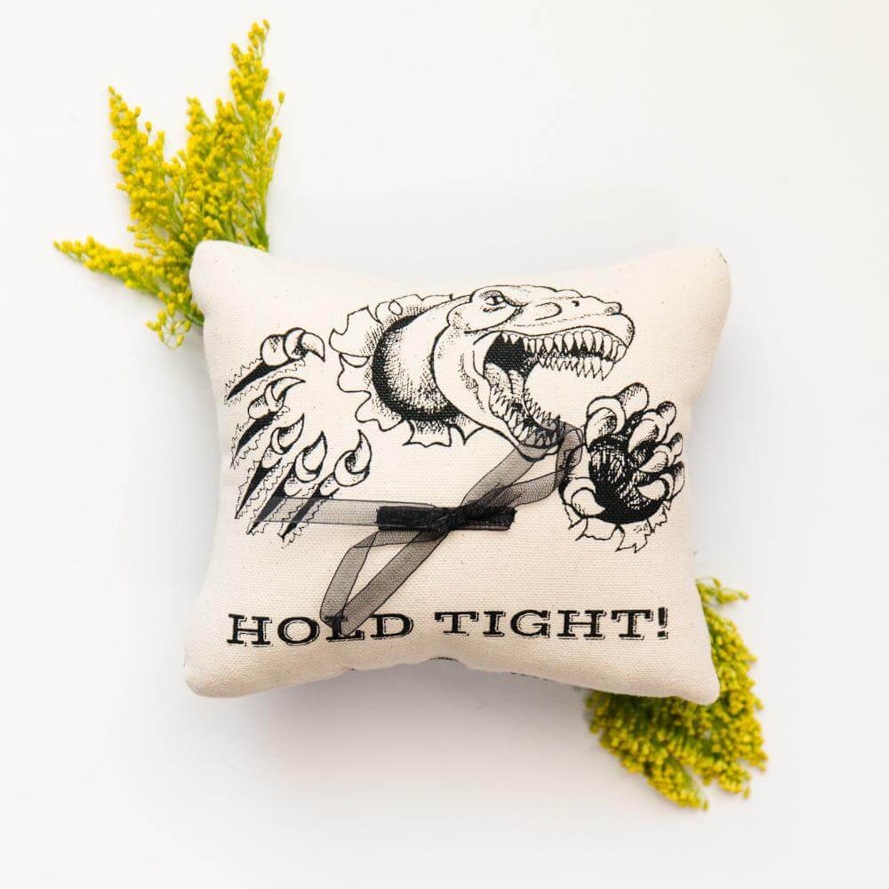 ring bearer pillow dinosaur