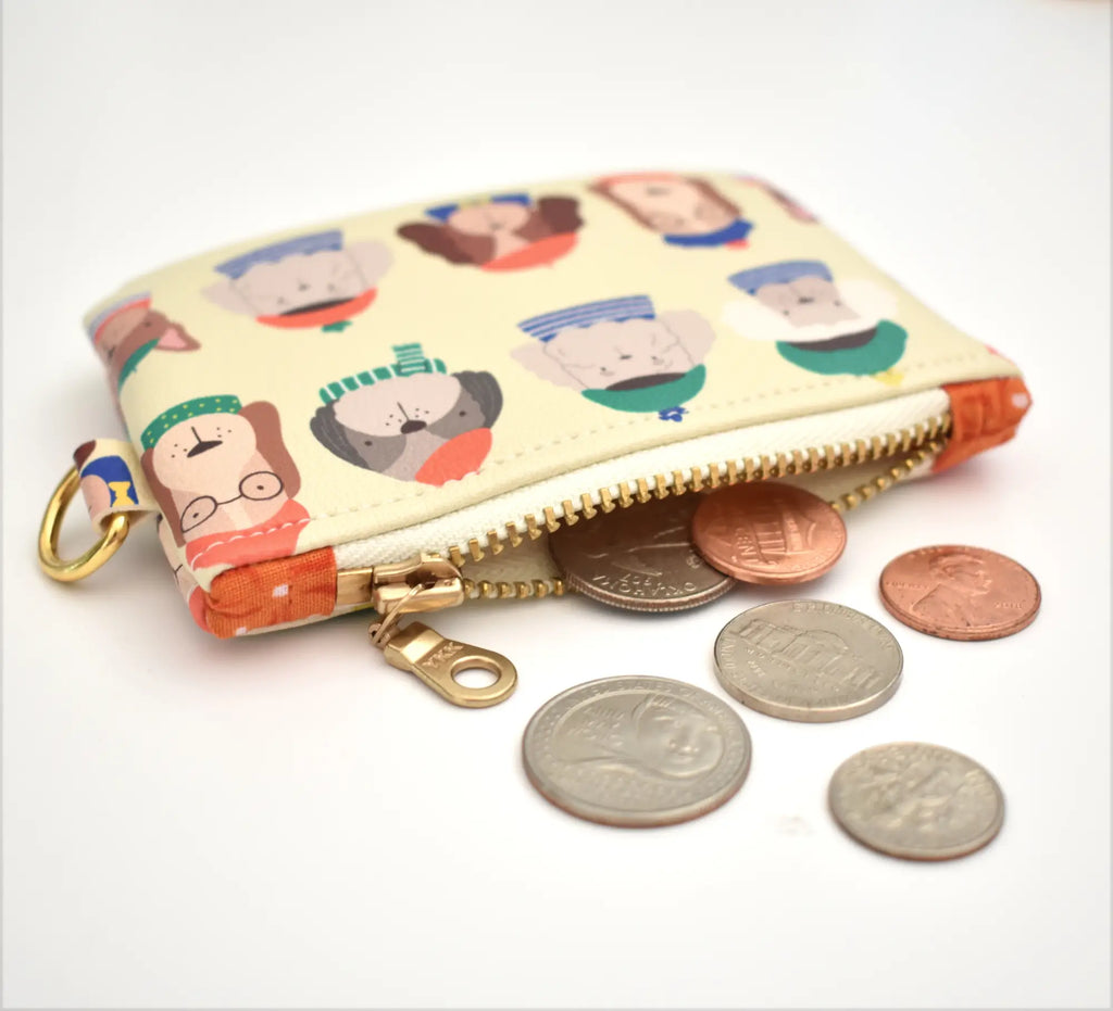Coin purse with dog character design by so handmade