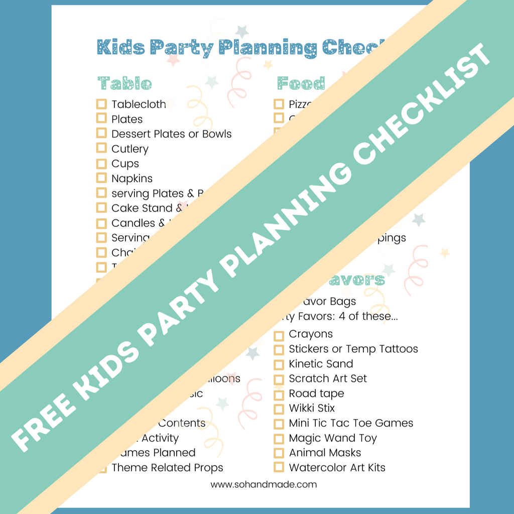 kids party planning checklist 