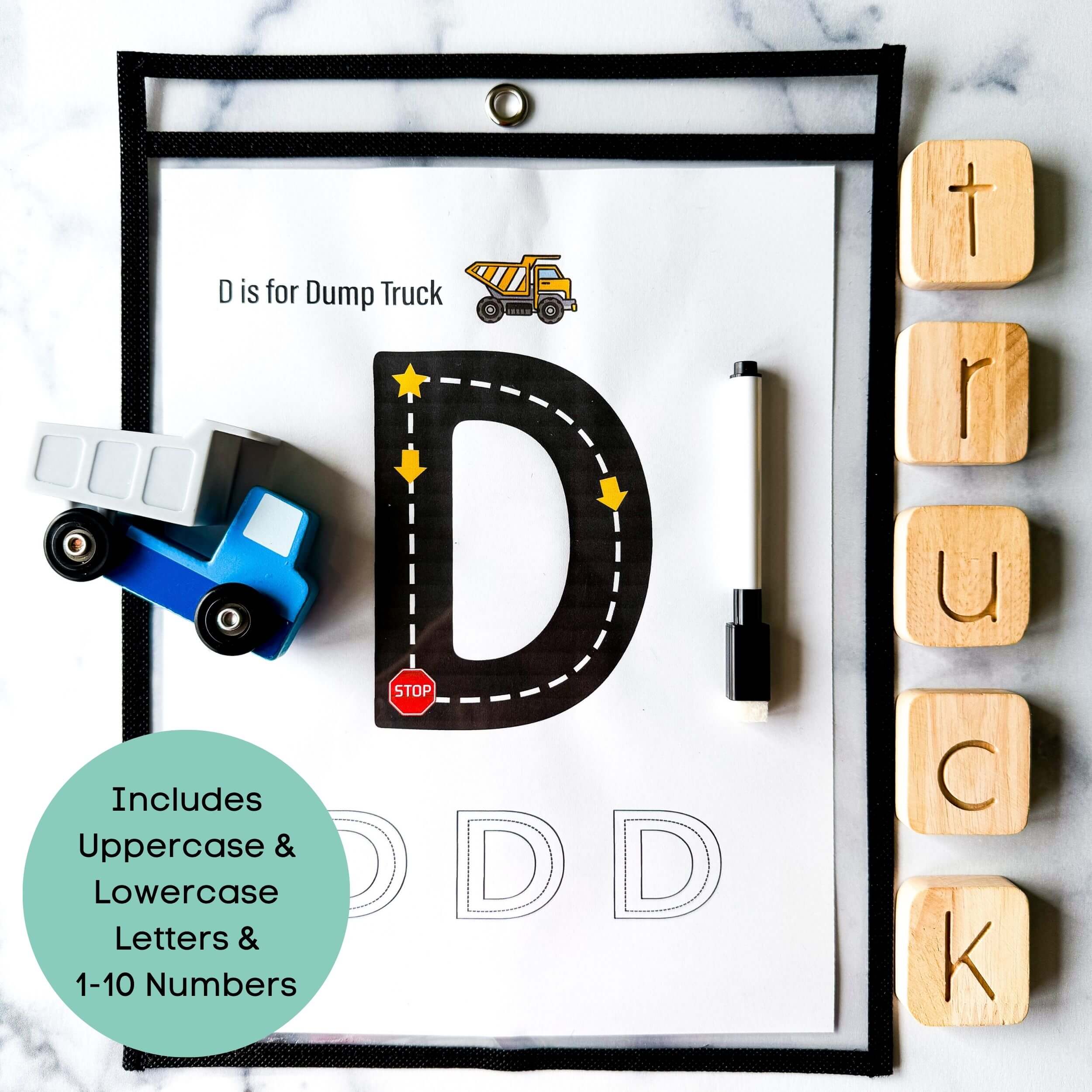 Road Letters and Numbers: Alphabet Tracing Worksheets