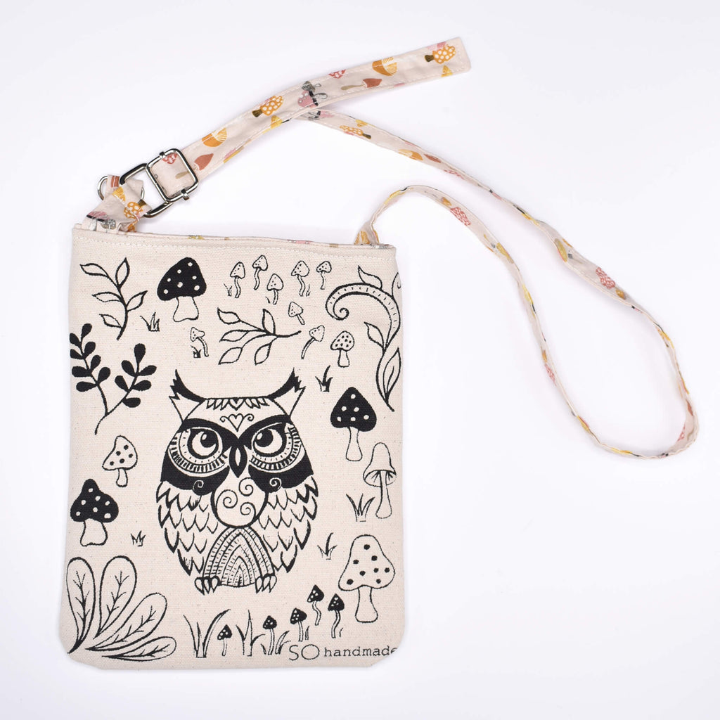 kids nature bag with owl design