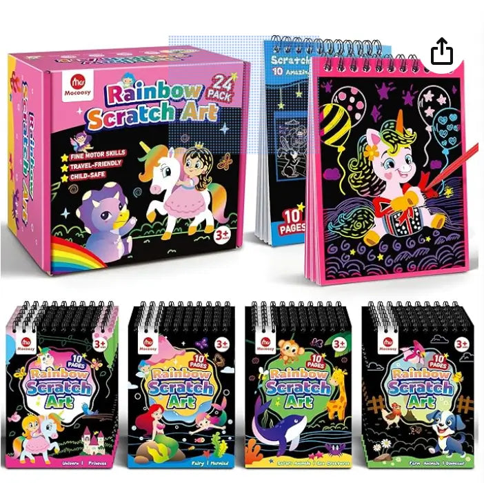 scratch art packs kids party favors 