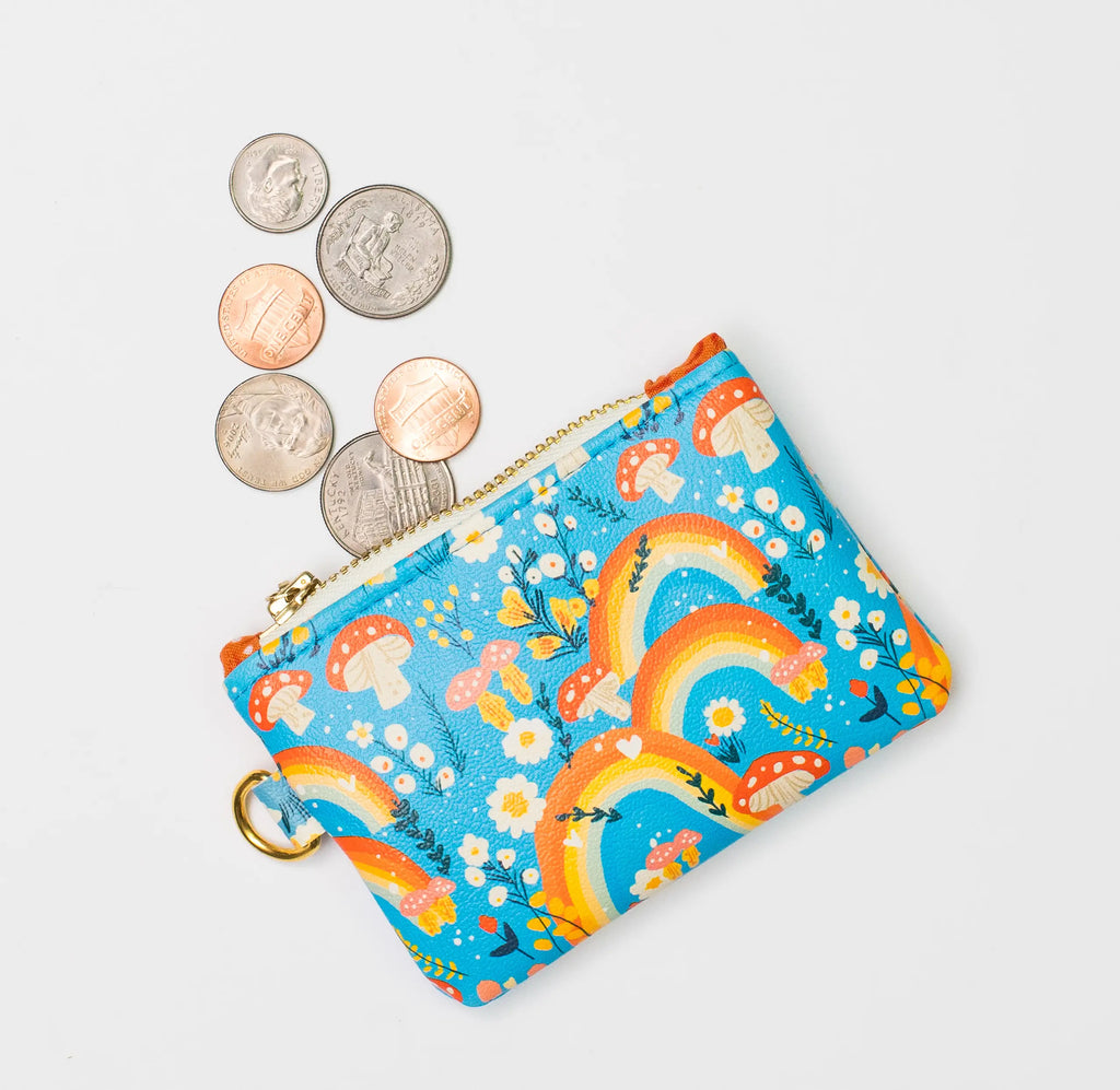 rainbow mini coin purse 
