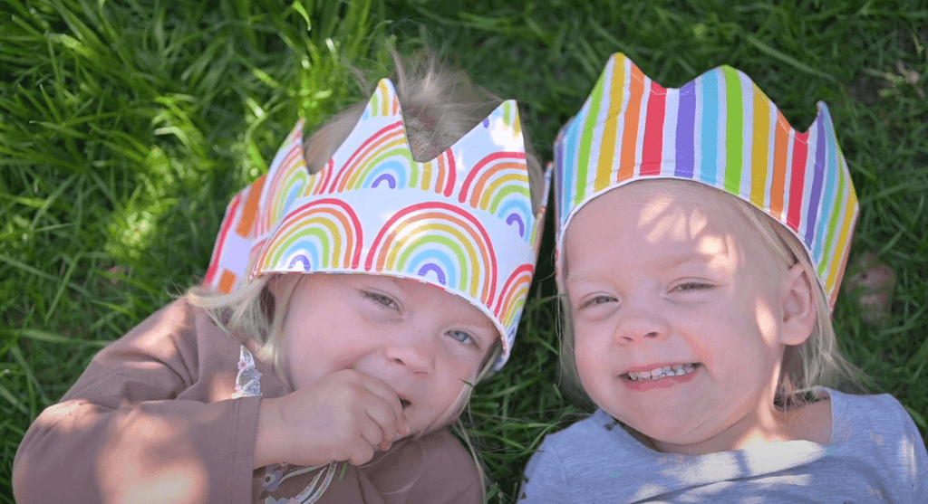 rainbow birthday crown by So Handmade