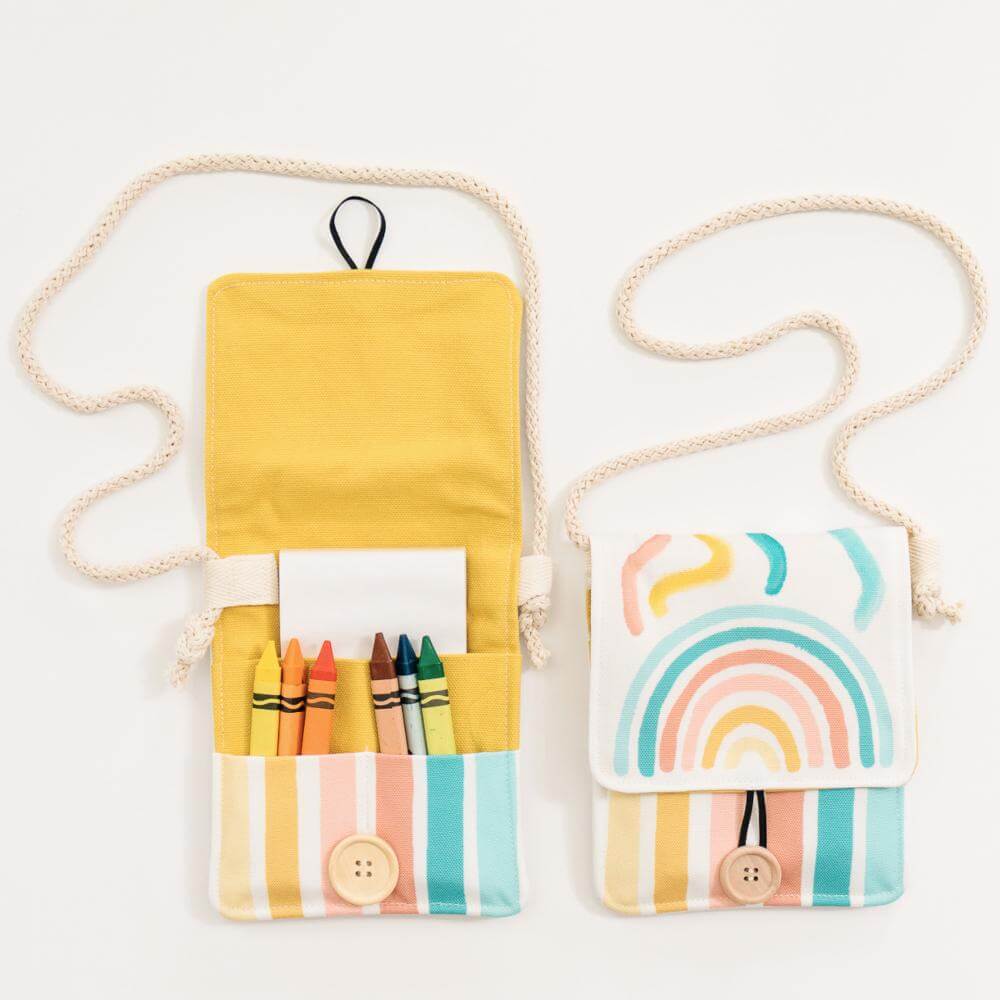 Rainbow Purse with Crayons: 