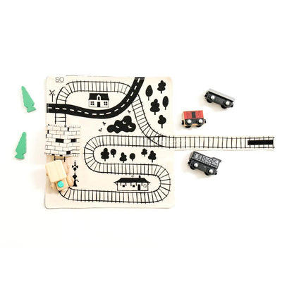 train play mat, train play rug