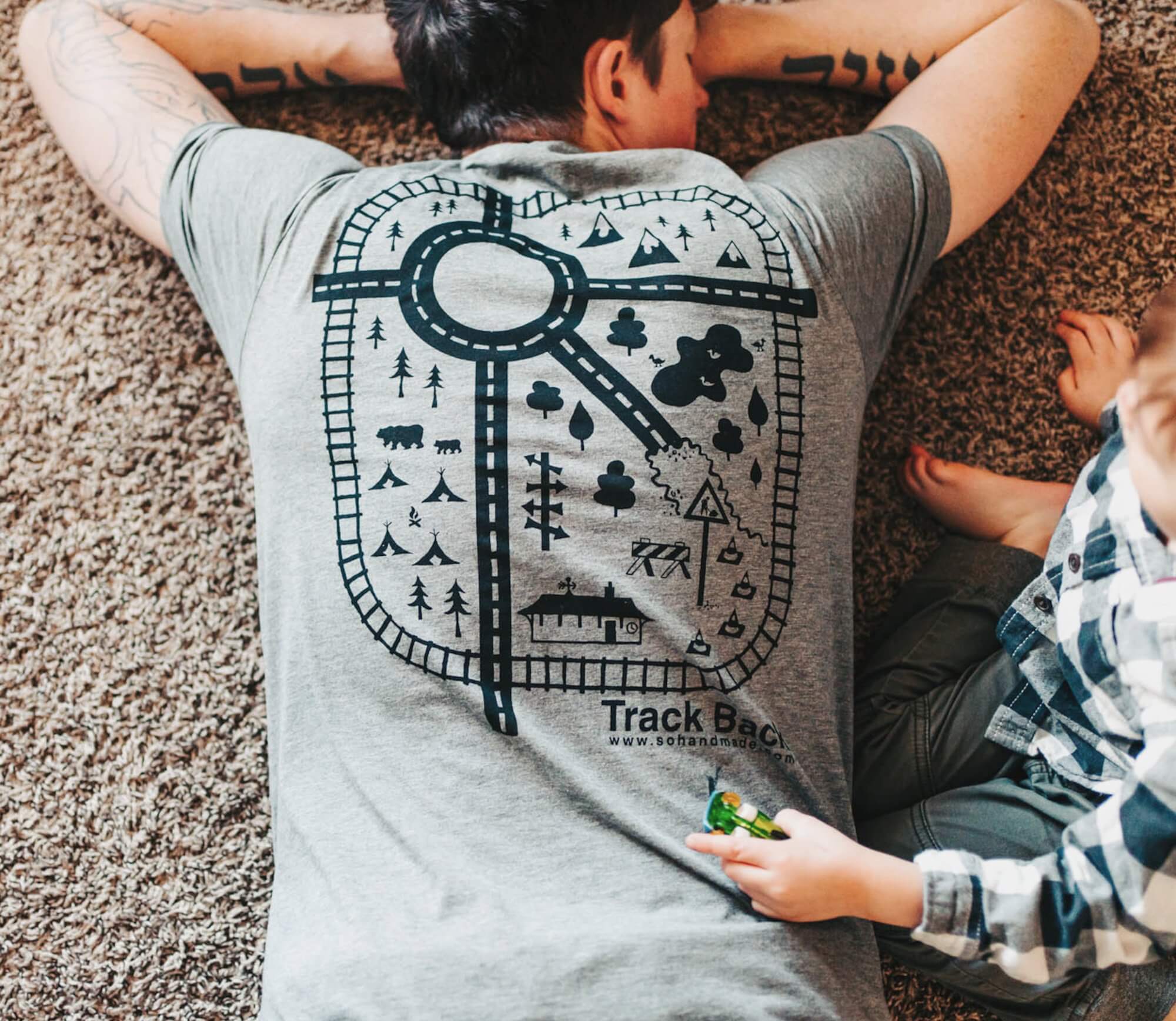 Mat Shirt Car Play Mat Shirt for Dad | The Best Interactive Gift Tee