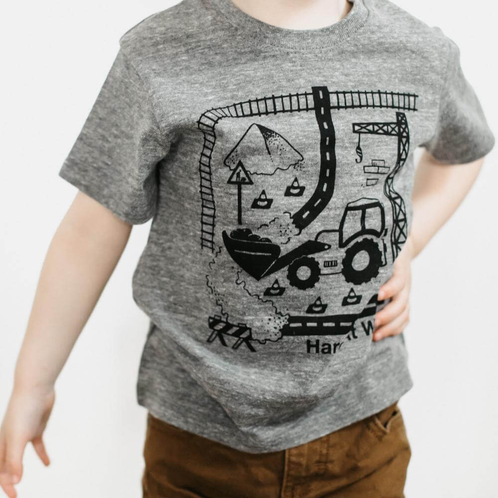 kids construction t-shirt