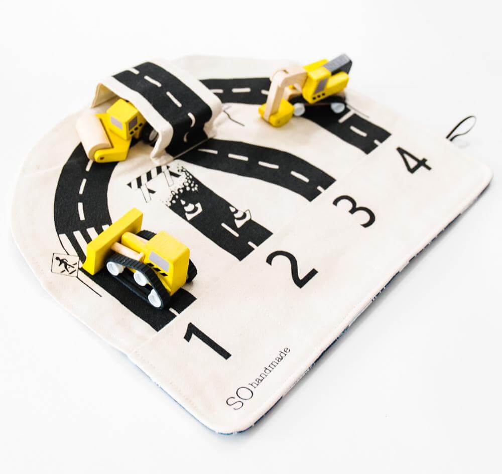 construction vehicle play mat