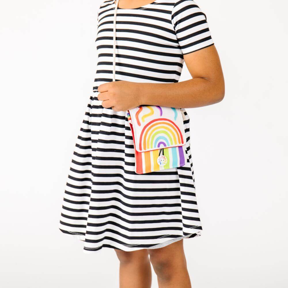 girls rainbow purse