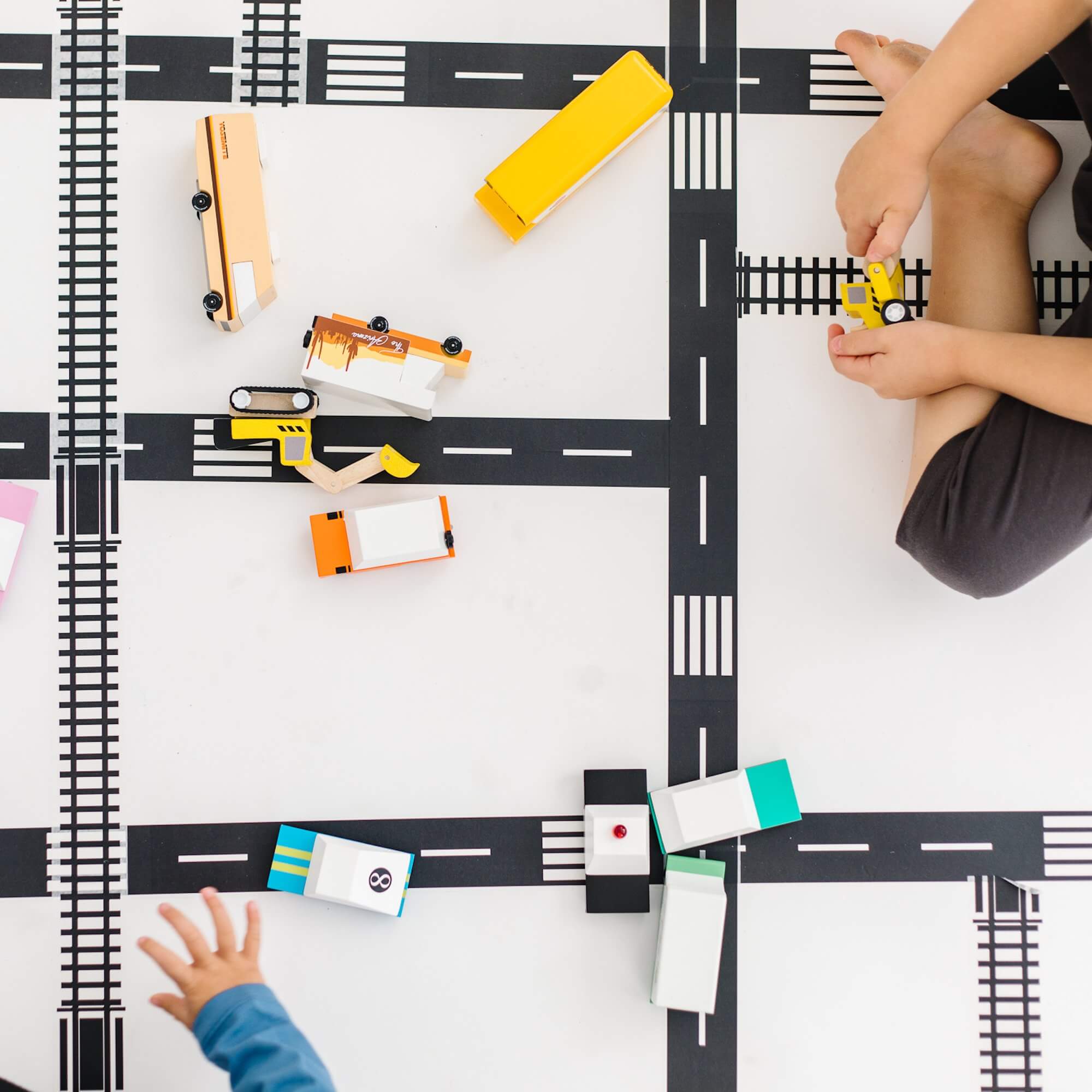 Roadway tape 4-rolls: He can play with his cars anywhere!