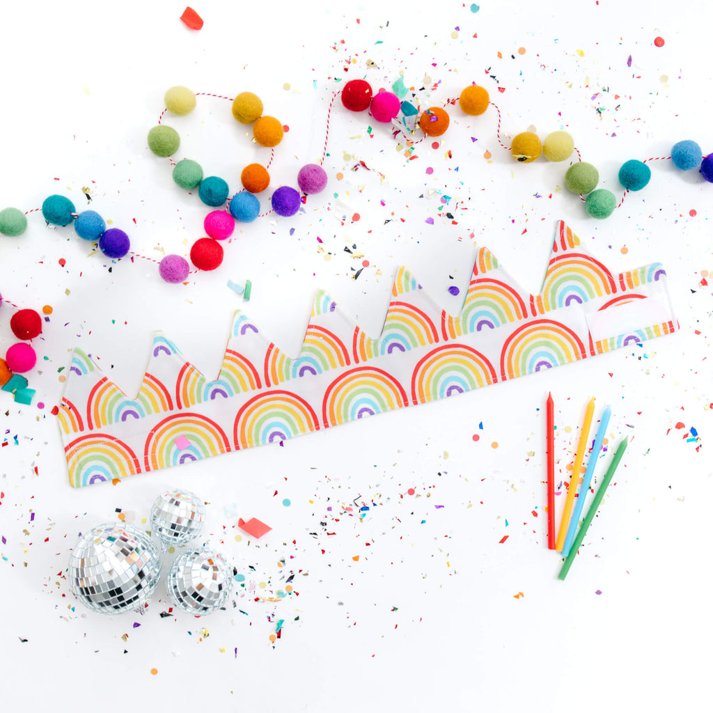 party rainbow crown